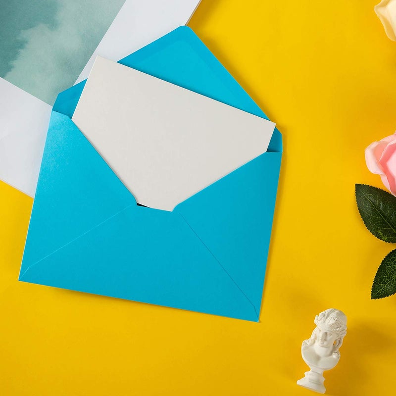Toperd 50 Pack A7 Colorful 5x7 Envelopes Invitation Envelopes for 5x7 Cards  Birthday  Weddings  Graduations  Greeting Cards  Baby Shower 5.24 x 7.24 Inches (Multicolor) - Image 5